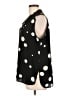 Halogen 100% Polyester Polka Dots Black Sleeveless Blouse Size L - photo 5