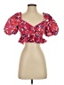 Lovers + Friends 100% Polyester Red Short Sleeve Blouse Size S - photo 1