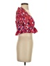 Lovers + Friends 100% Polyester Red Short Sleeve Blouse Size S - photo 4