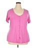 Lane Bryant Pink Short Sleeve Blouse Size 18 - 20 Plus - photo 1