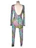 Parade Animal Print Green Purple Jumpsuit Size L - photo 2