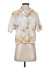 Joe Fresh 100% Rayon Floral Ivory Short Sleeve Blouse Size S - photo 1