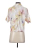 Joe Fresh 100% Rayon Floral Ivory Short Sleeve Blouse Size S - photo 2