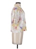 Joe Fresh 100% Rayon Floral Ivory Short Sleeve Blouse Size S - photo 4