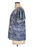 Chico's 100% Polyester Paisley Blue Short Sleeve Blouse Size XL (3) - photo 5