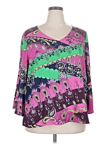 Attitudes by Renee 3/4 Sleeve Blouse (view 1)