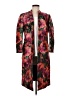 Anne Klein 100% Polyester Floral Red Coat Size 6 - photo 1