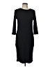 Lush Solid Black Casual Dress Size L - photo 1