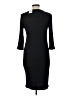 Lush Solid Black Casual Dress Size L - photo 2