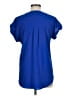 Lily White 100% Polyester Blue Short Sleeve Blouse Size M - photo 2