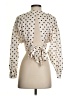 Zara Polka Dots Ivory 3/4 Sleeve Blouse Size XS - photo 2