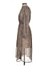 Pieces Paisley Brown Casual Dress Size XS - photo 5