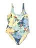 Old Navy Graphic Yellow One Piece Swimsuit Size XL - photo 1