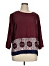 Kenar 100% Polyester Burgundy 3/4 Sleeve Blouse Size XL - photo 1