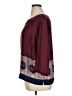 Kenar 100% Polyester Burgundy 3/4 Sleeve Blouse Size XL - photo 5