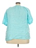 Talbots 100% Linen Teal Short Sleeve Blouse Size 2X - photo 2