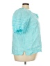 Talbots 100% Linen Teal Short Sleeve Blouse Size 2X - photo 4
