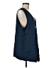 French Connection Blue Sleeveless Button-Down Shirt Size M - photo 4