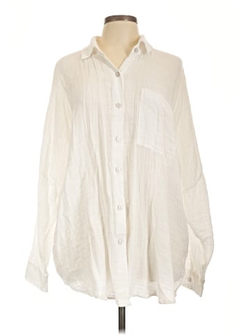 American Eagle Outfitters Long Sleeve Button-Down Shirt (view 1)