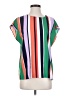 Halogen 100% Polyester Stripes Green Short Sleeve Blouse Size S - photo 1