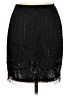 Ann Taylor 100% Polyester Black Casual Skirt Size 2 Petite - photo 2