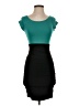 Queue Color Block Teal Cocktail Dress Size 2 - photo 1