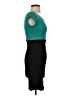 Queue Color Block Teal Cocktail Dress Size 2 - photo 4