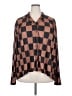 Assorted Brands 100% Polyester Houndstooth Brown Long Sleeve Blouse Size 2XL - photo 1