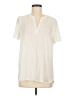 Pleione 100% Polyester Ivory Short Sleeve Blouse Size M - photo 1