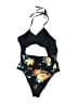 Cupshe Floral Black One Piece Swimsuit Size XL - photo 1