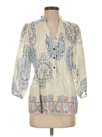 Tibi 3/4 Sleeve Silk Top (view 1)