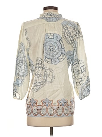 Tibi 3/4 Sleeve Silk Top (view 2)