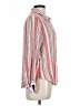 Umgee 100% Rayon Stripes Pink Long Sleeve Button-Down Shirt Size L - photo 4