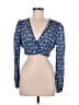 Boden 100% Cotton Blue Long Sleeve Blouse Size 8 - photo 1