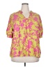 Easel 100% Rayon Pink 3/4 Sleeve Blouse Size 2X - photo 1