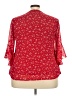 Timeson Red 3/4 Sleeve Blouse Size XXL - photo 2