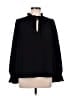 J.Crew 100% Polyester Solid Black Long Sleeve Blouse Size M - photo 1