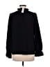 J.Crew 100% Polyester Solid Black Long Sleeve Blouse Size M - photo 2