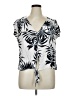 City Chic 100% Viscose Silver Short Sleeve Blouse Size 16 Plus (S) - photo 1