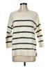 Pure Collection 100% Cashmere Stripes Ivory Cashmere Pullover Sweater Size 6 - photo 1