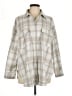 H&M Plaid Gray Long Sleeve Blouse Size M - photo 1
