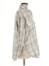 H&M Plaid Gray Long Sleeve Blouse Size M - photo 4