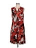 Chico's Print Red Casual Dress Size Med (1) - photo 1