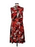 Chico's Print Red Casual Dress Size Med (1) - photo 2