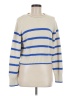 Gap 100% Cotton Stripes Ivory Pullover Sweater Size M - photo 1
