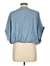 Glam 100% Rayon Blue 3/4 Sleeve Blouse Size L - photo 2