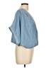 Glam 100% Rayon Blue 3/4 Sleeve Blouse Size L - photo 4