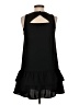 Ann Taylor LOFT 100% Polyester Solid Black Casual Dress Size 0 - photo 2