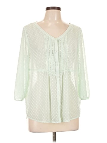LC Lauren Conrad 3/4 Sleeve Blouse (view 1)