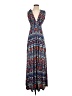 Veronica M. Print Blue Casual Dress Size S - photo 1